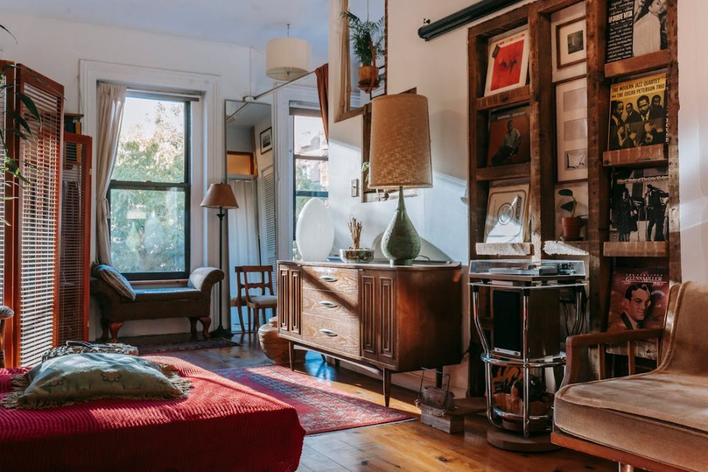 Photo by Charlotte May from Pexels: https://www.pexels.com/photo/interior-of-cozy-studio-with-bed-and-couch-decorated-with-vintage-furniture-and-vinyl-records-5824519/