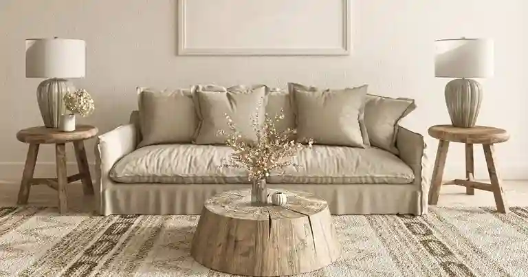 Warm Scandinavisch interieur met boho en natuurlijke materialen