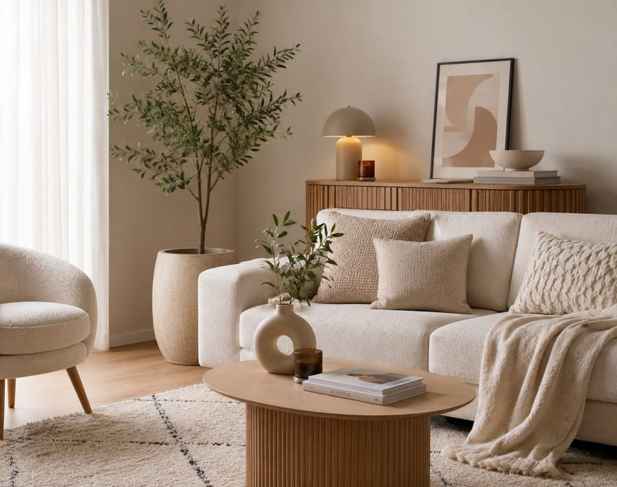 Sfeervol ingericht interieur met woonaccessoires van Nido Home